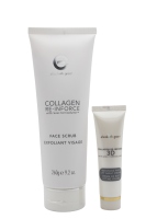 Elizabeth Grant Collagen Re Inforce 3D SILK EDITION Face Scrub 260g Gesichtspeeling + Collagen Re-Inforce 3D Advanced Face Lift Night Cream, 30 ml