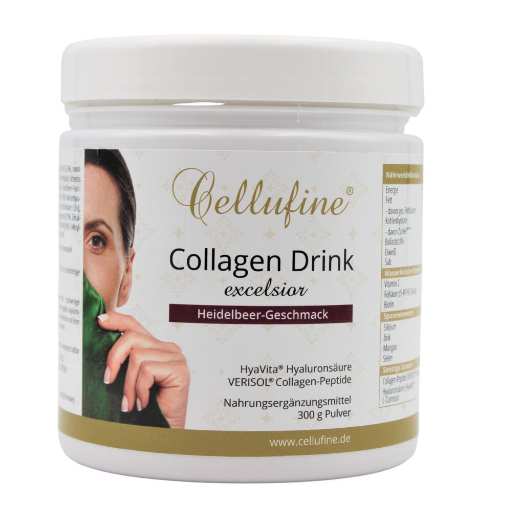 Cellufine® Excelsior Verisol® Collagen Drink 300g mit 200mg Hyaluronsäure MHD 10/2027