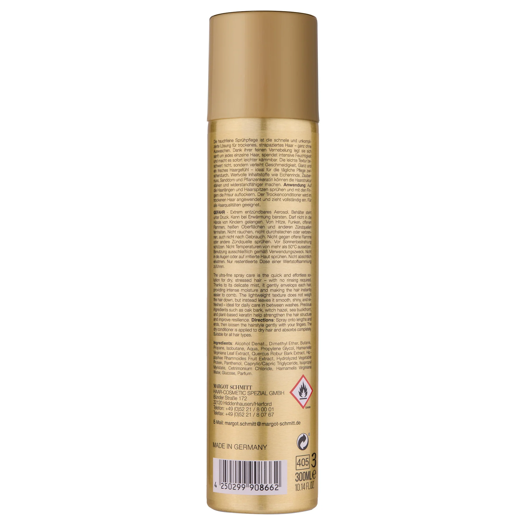 Margot Schmitt Deluxe Pure Trockenconditioner mit Pflanzen Keratin und Sanddorn 300ml – Bild 2