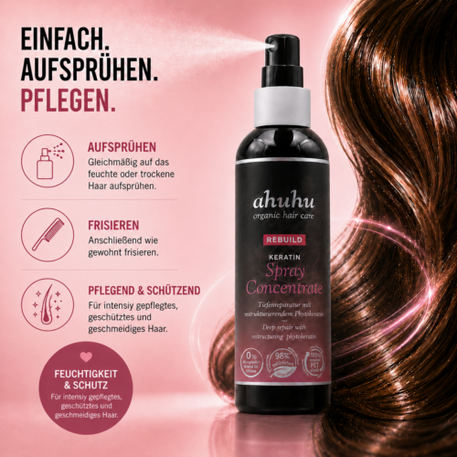 ahuhu organic hair care Rebuild Keratin Concentrate 200ml