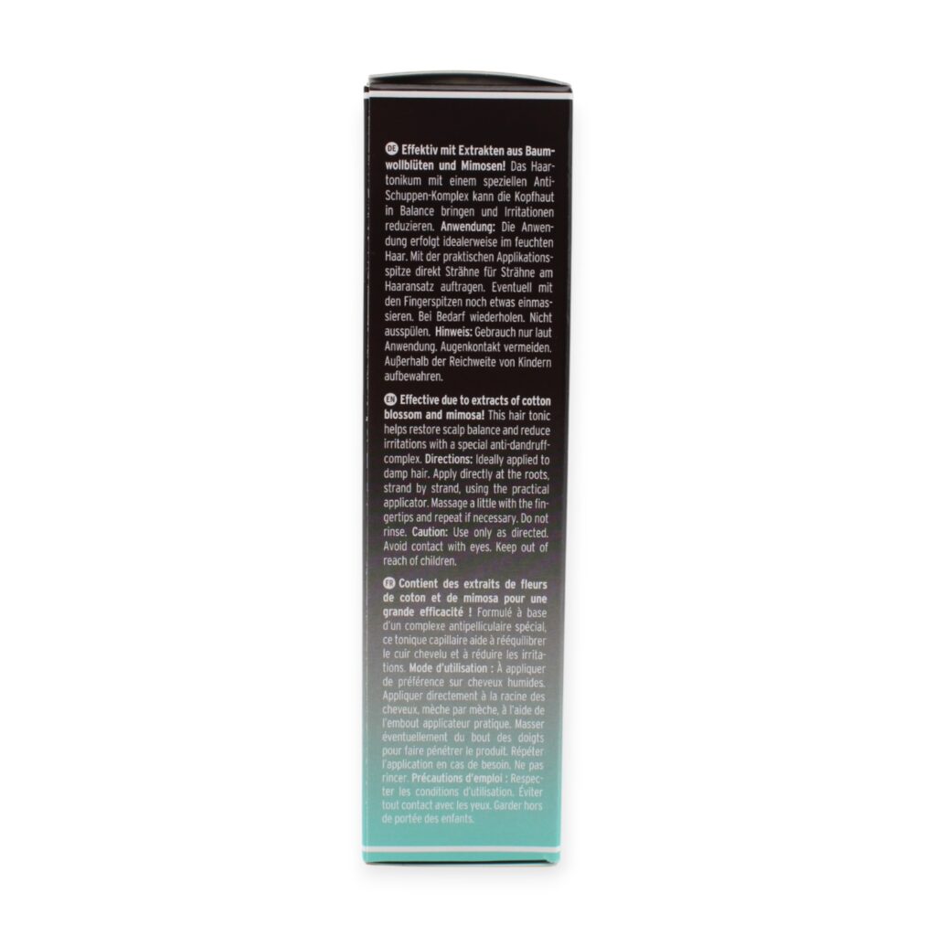 ahuhu organic hair care Anti-Schuppen Tonic 100 ml – Kopfhautpflege mit Aloe Vera, Mimosen- & Baumwollblütenextrakt