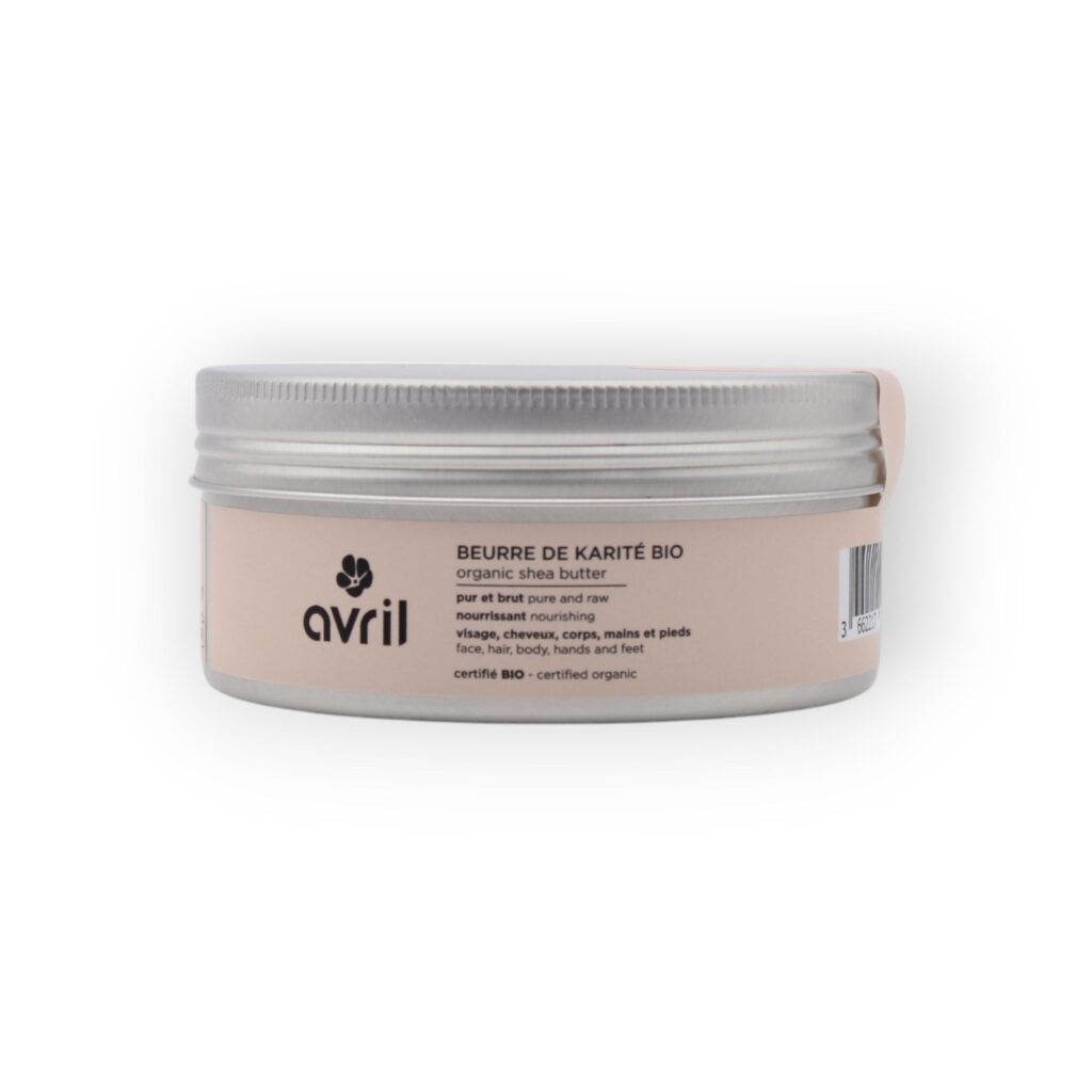 Avril Naturcreme - 100% Reine, Unraffinierte Bio Sheabutter - COSMOS ORGANIC Zertifiziert – Intensive Feuchtigkeitspflege für Haut, Lippen & Haar – Vegan, Fair Trade, Ohne Zusatzstoffe
