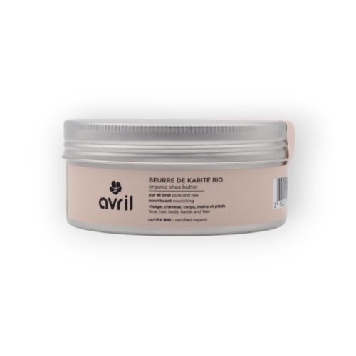 Avril Naturcreme - 100% Reine, Unraffinierte Bio Sheabutter - COSMOS ORGANIC Zertifiziert – Intensive Feuchtigkeitspflege für Haut, Lippen & Haar – Vegan, Fair Trade, Ohne Zusatzstoffe