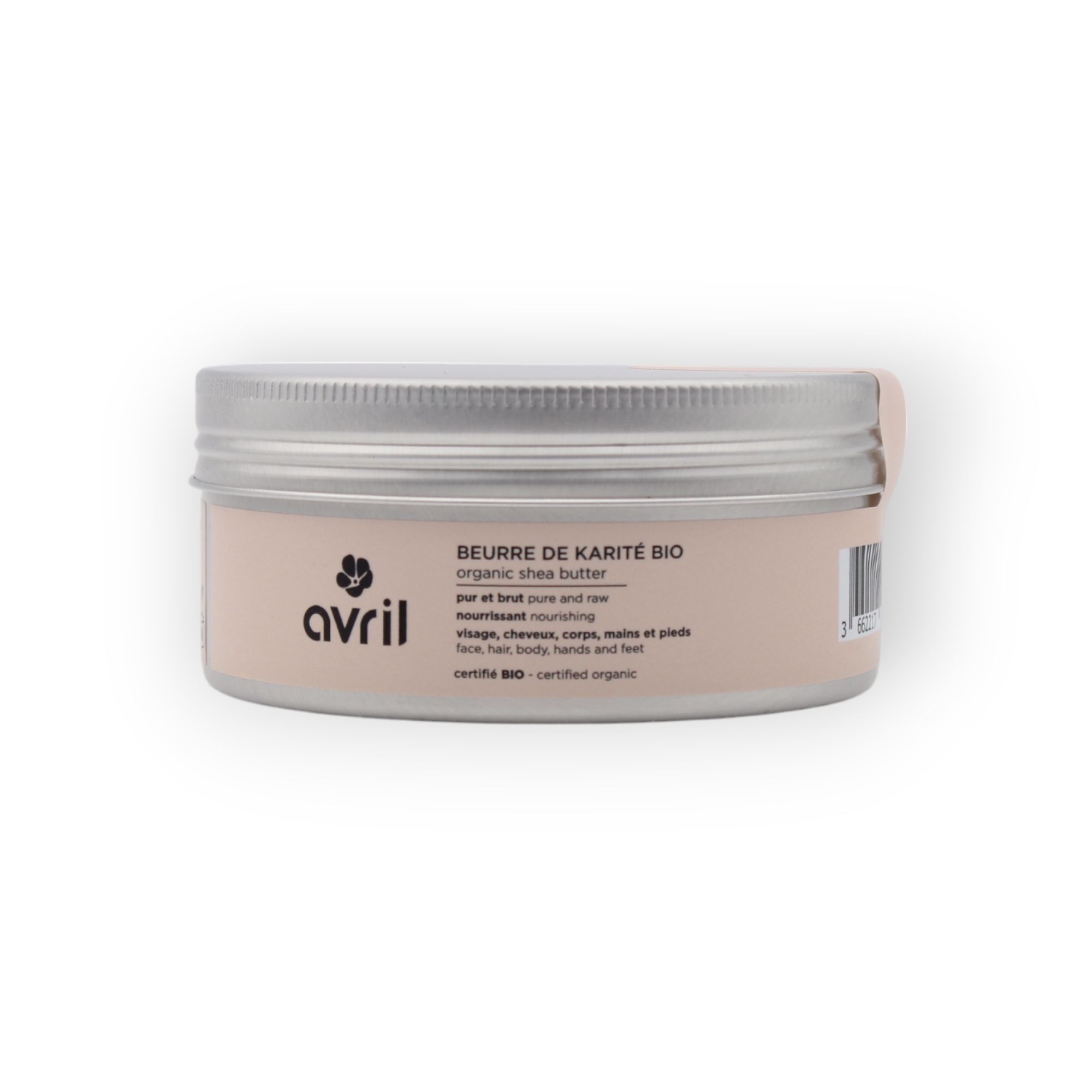 Avril Naturcreme - 100% Reine, Unraffinierte Bio Sheabutter - COSMOS ORGANIC Zertifiziert – Intensive Feuchtigkeitspflege für Haut, Lippen & Haar – Vegan, Fair Trade, Ohne Zusatzstoffe