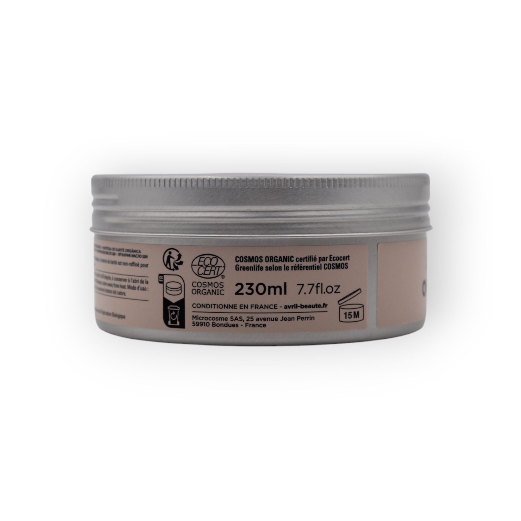 Avril Naturcreme - 100% Reine, Unraffinierte Bio Sheabutter - COSMOS ORGANIC Zertifiziert