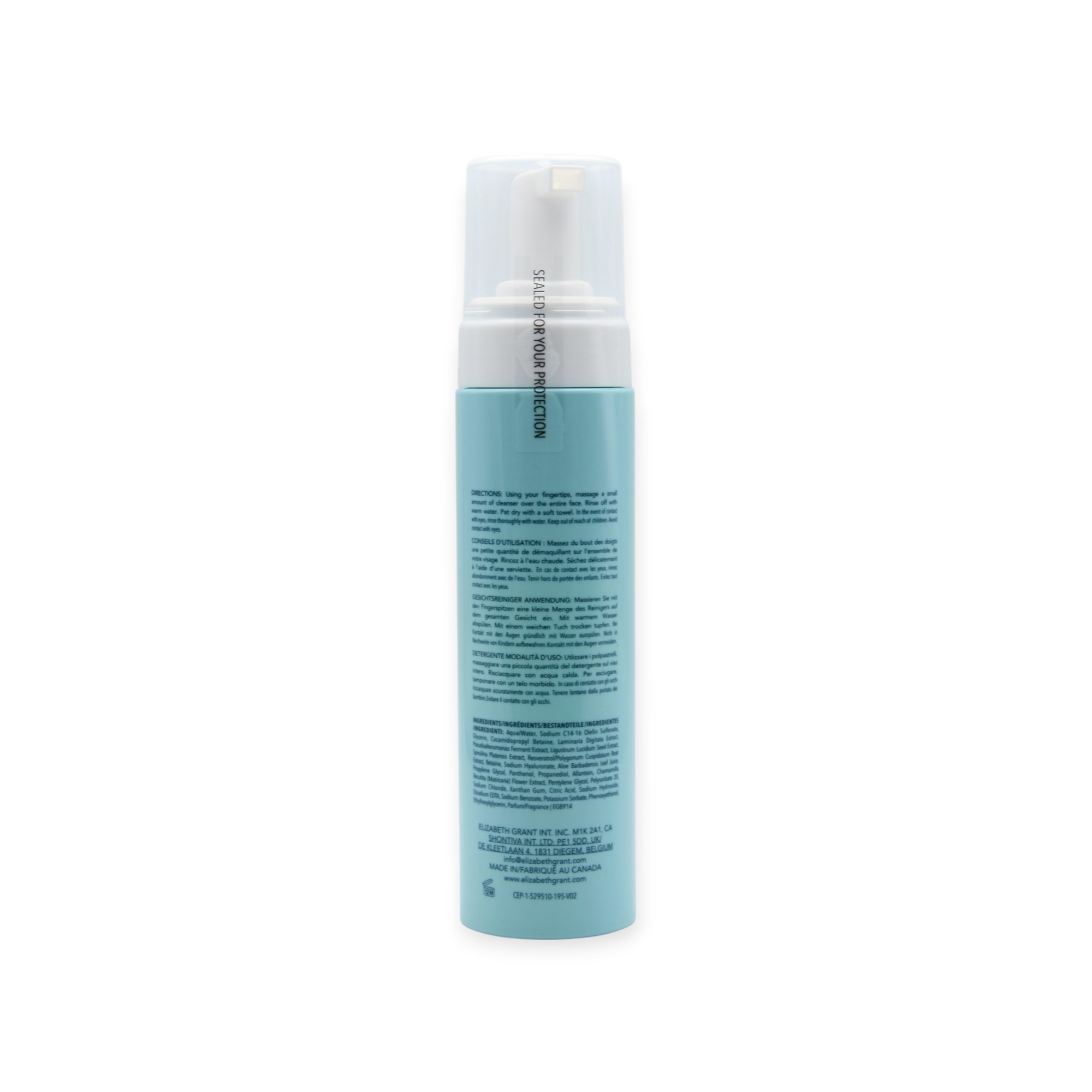 ELIZABETH GRANT Torricelumn Absolute Blue Zone Age Defy Foaming Cleanser Inhaltstoffe