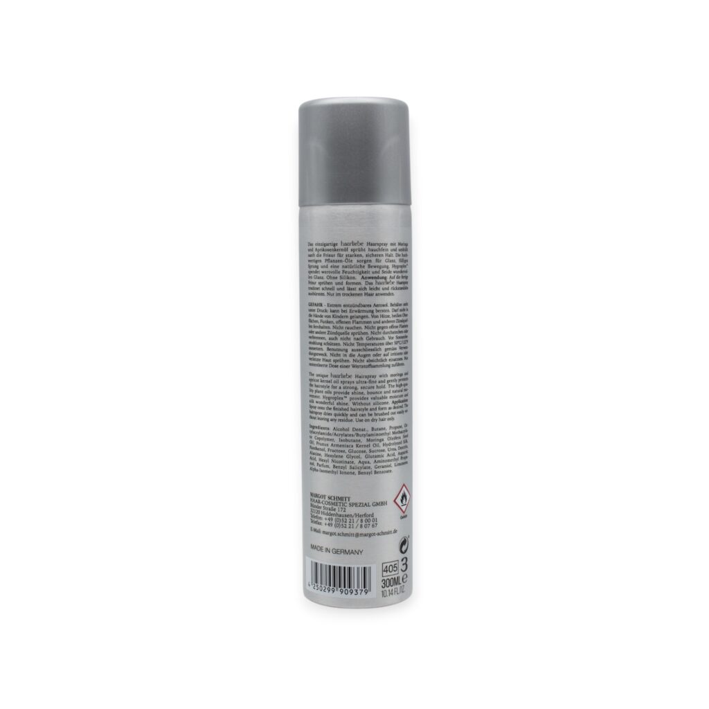 Margot Schmitt Haarliebe Haarspray mit Moringa- und Aprikosenkernöl 300ml