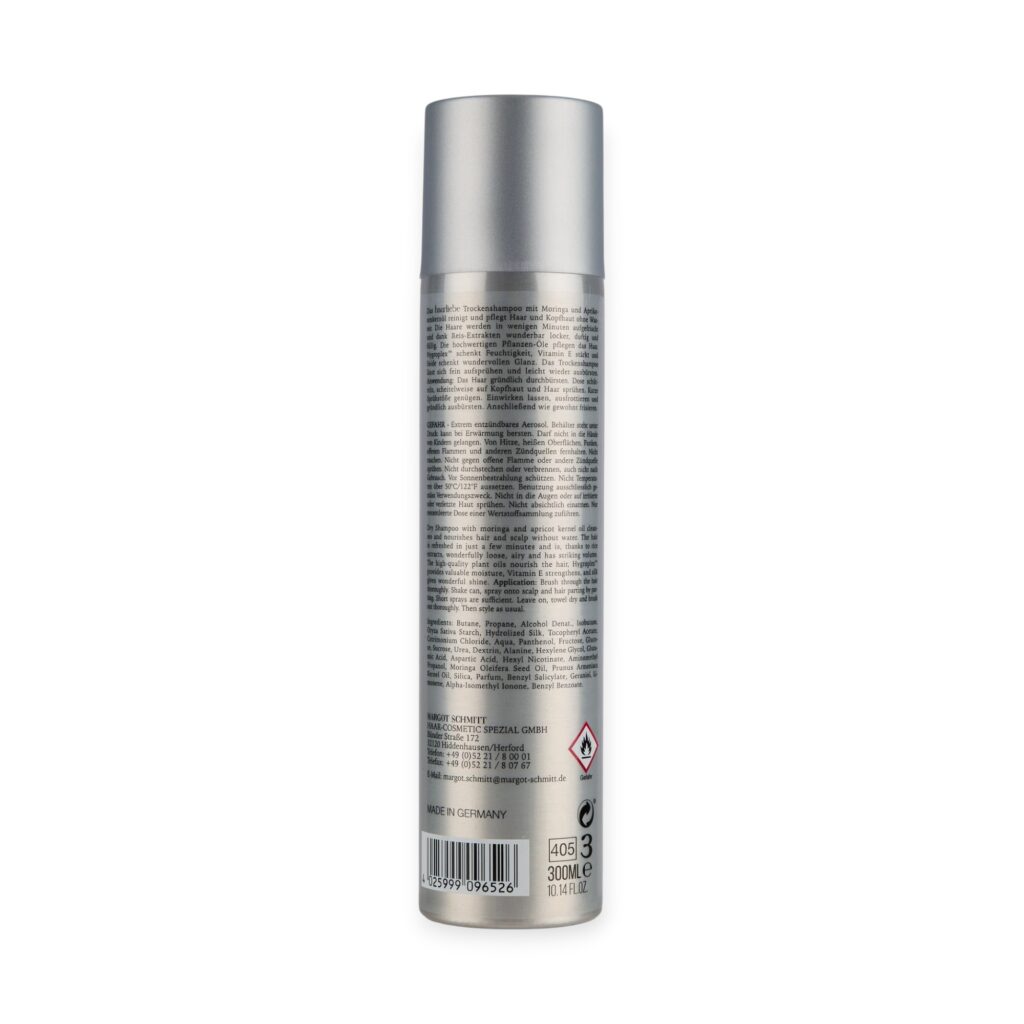 Margot Schmitt Haarliebe Trockenshampoo mit Moringa und Aprikosenkernöl 300ml