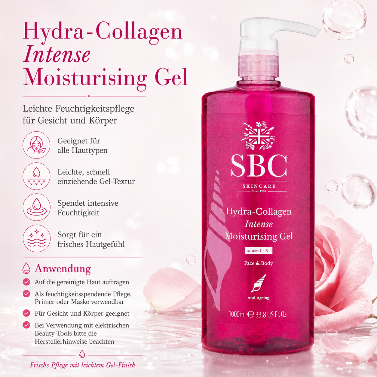 SBC Hydra-Collagen Intense Moisturising Gel 1 Liter – Bild 3