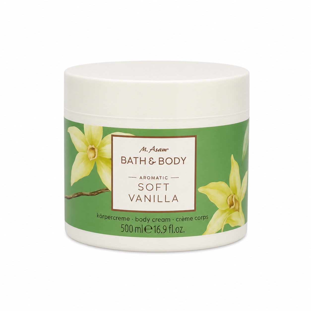 M. Asam® Körpercreme Soft Vanilla 500ml, sinnlicher Vanille Duft