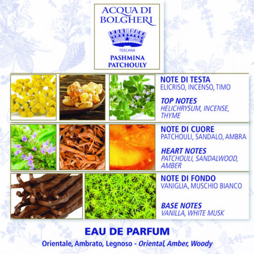 Dr. Taffi Acqua di Bolgheri Pashmina-Patchouly Eau de Parfum Duftpyramide