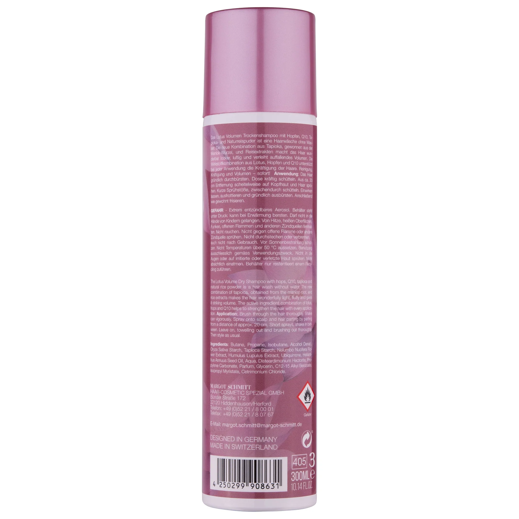 Margot Schmitt® LOTUS Volumen Trockenshampoo 300ml – Bild 2