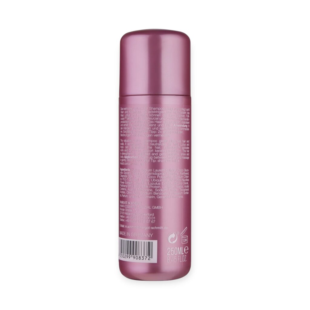 Margot Schmitt® LOTUS Haarshampoo 250ml stärkendes Shampoo mit Hopfen und Q10 Incis
