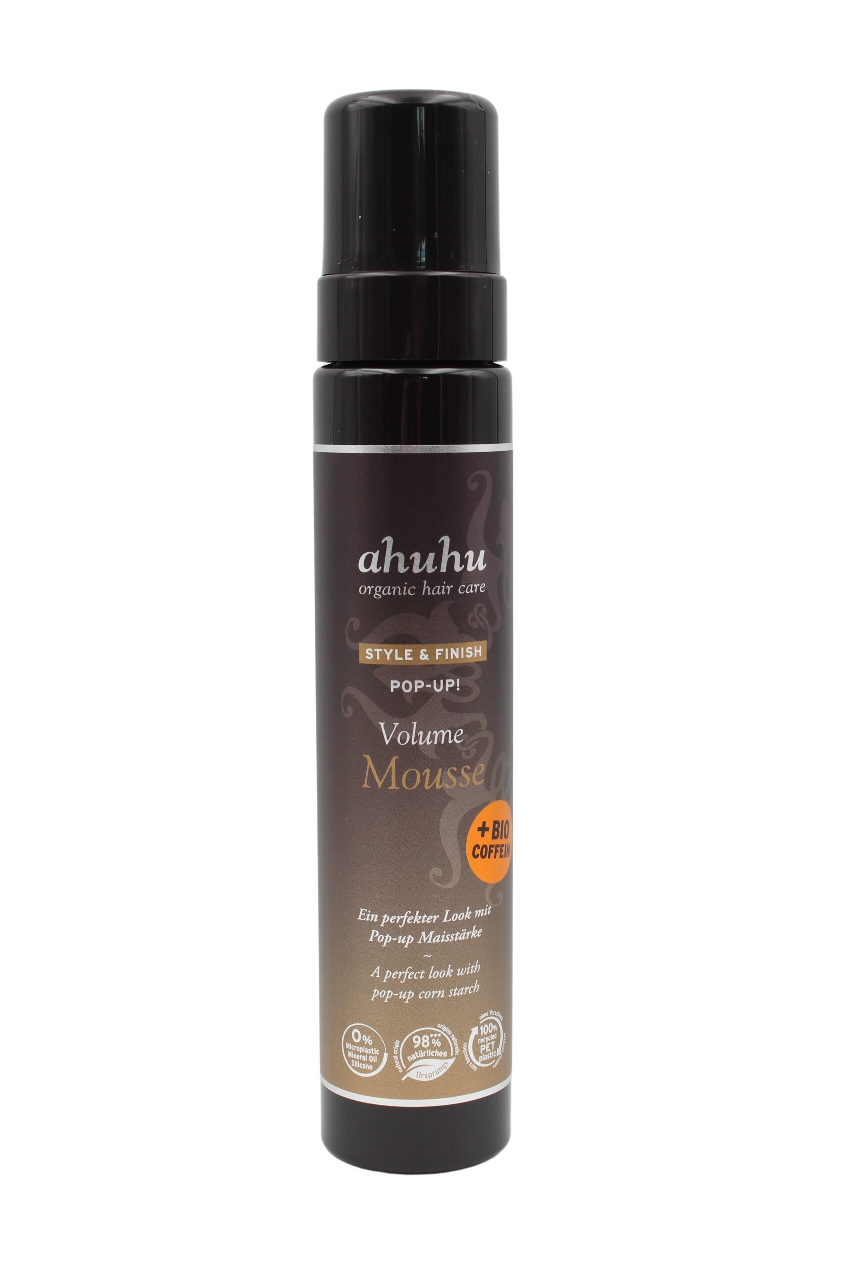 ahuhu Style & Finish Pop Up! Volume Mousse Bio COFFEIN 300ml