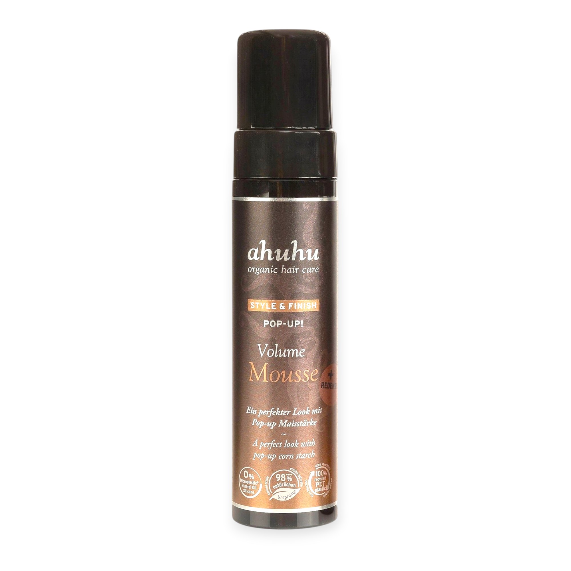 ahuhu organic hair care Pop Up! Volume Mousse mit Redensyl 200 ml – Bild 1