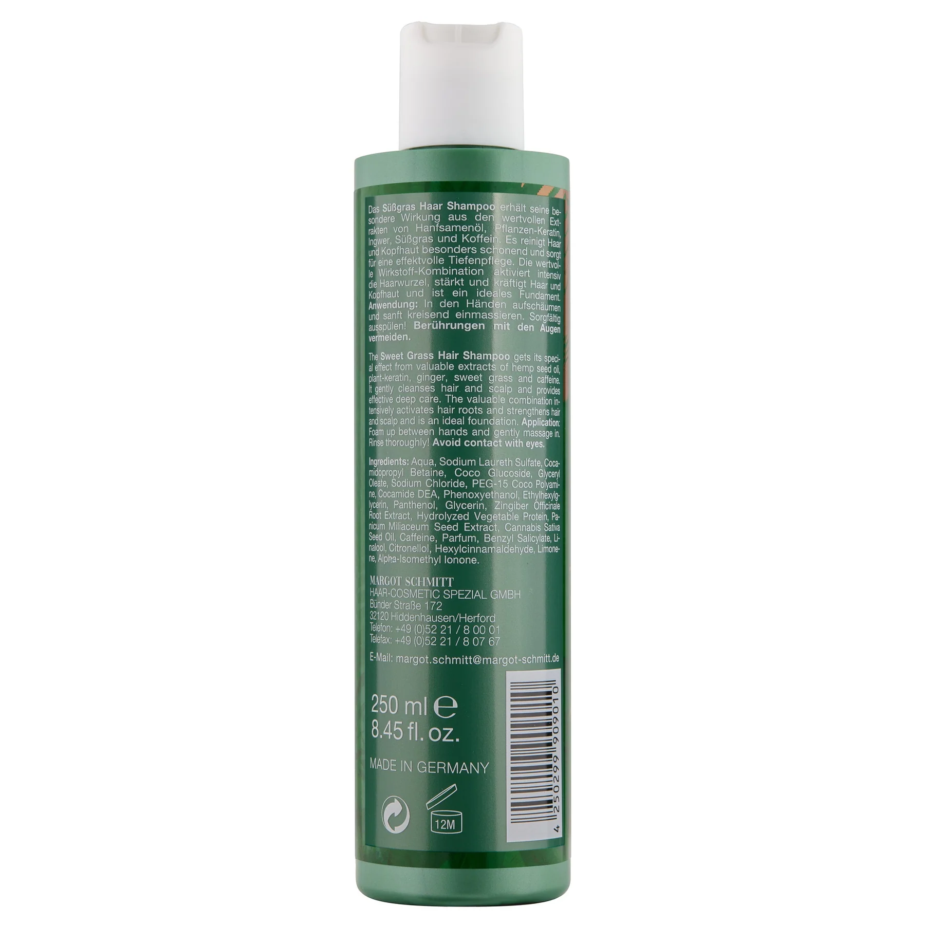 Margot Schmitt Süßgras Shampoo Haar und Kopfhaut DER FABELHAFTE GARTEN 250ml – Bild 2