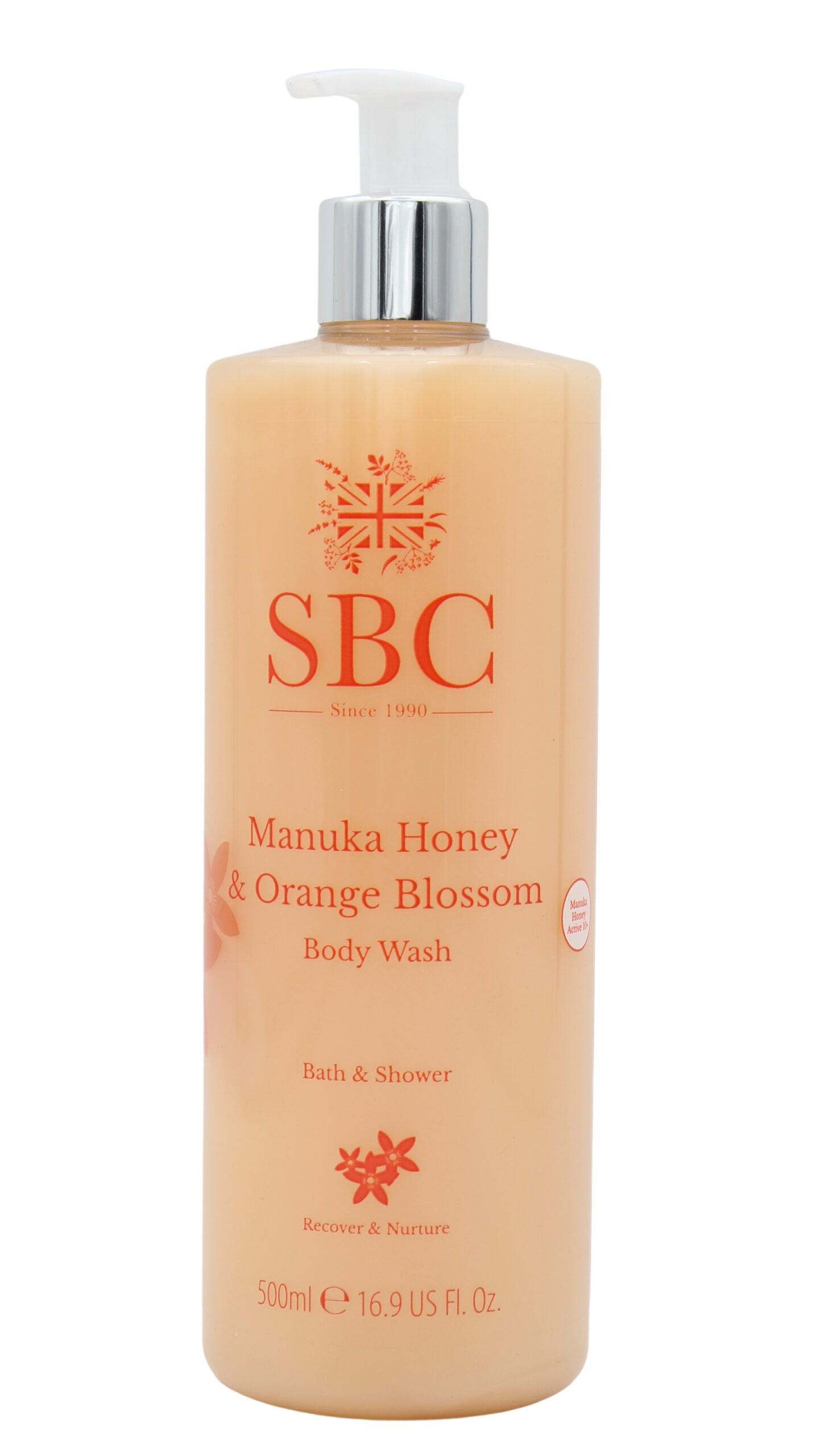 SBC Body Wash Manuka Honey & Orange Blossom 500ml – Bild 1