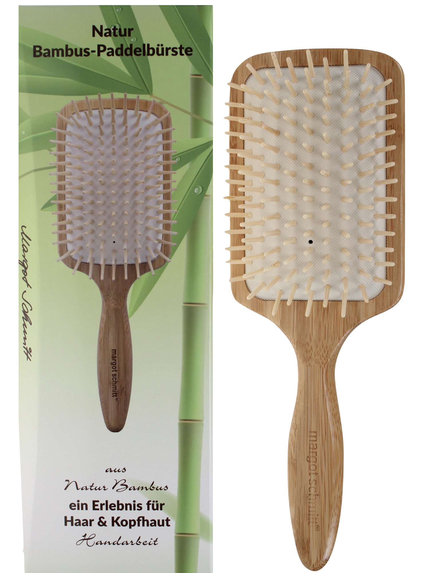 Margot Schmitt Paddelb&uuml;rste - Haarb&uuml;rste - Bambusb&uuml;rste – Bild 1