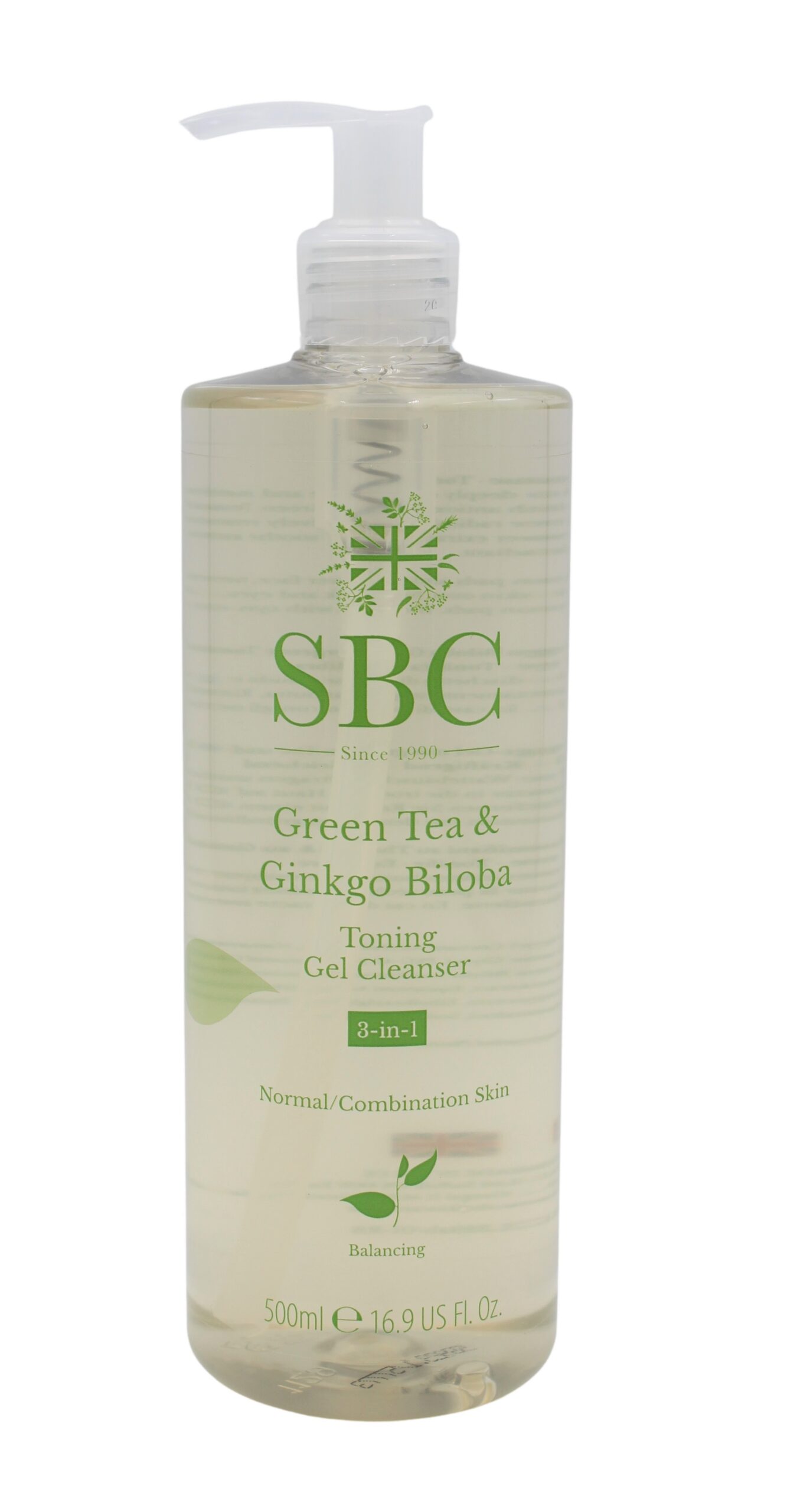 SBC Green Tea & Ginkgo Biloba 3-in-1 Cleanser 500ml – Bild 1