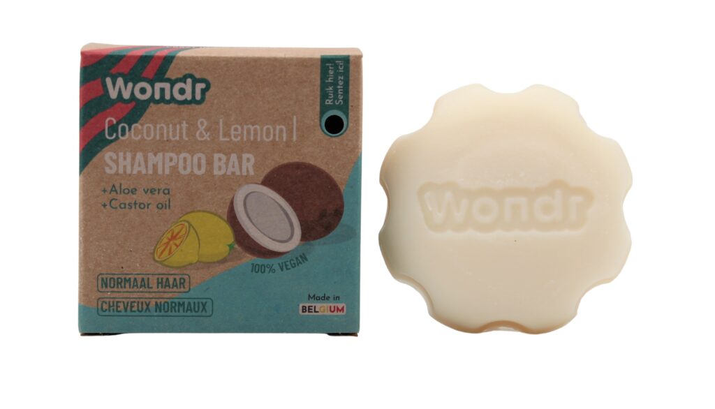 Wondr festes Shampoo COCONUT & LEMON 55g f&uuml;r alle Haartypen + Locken I VEGAN