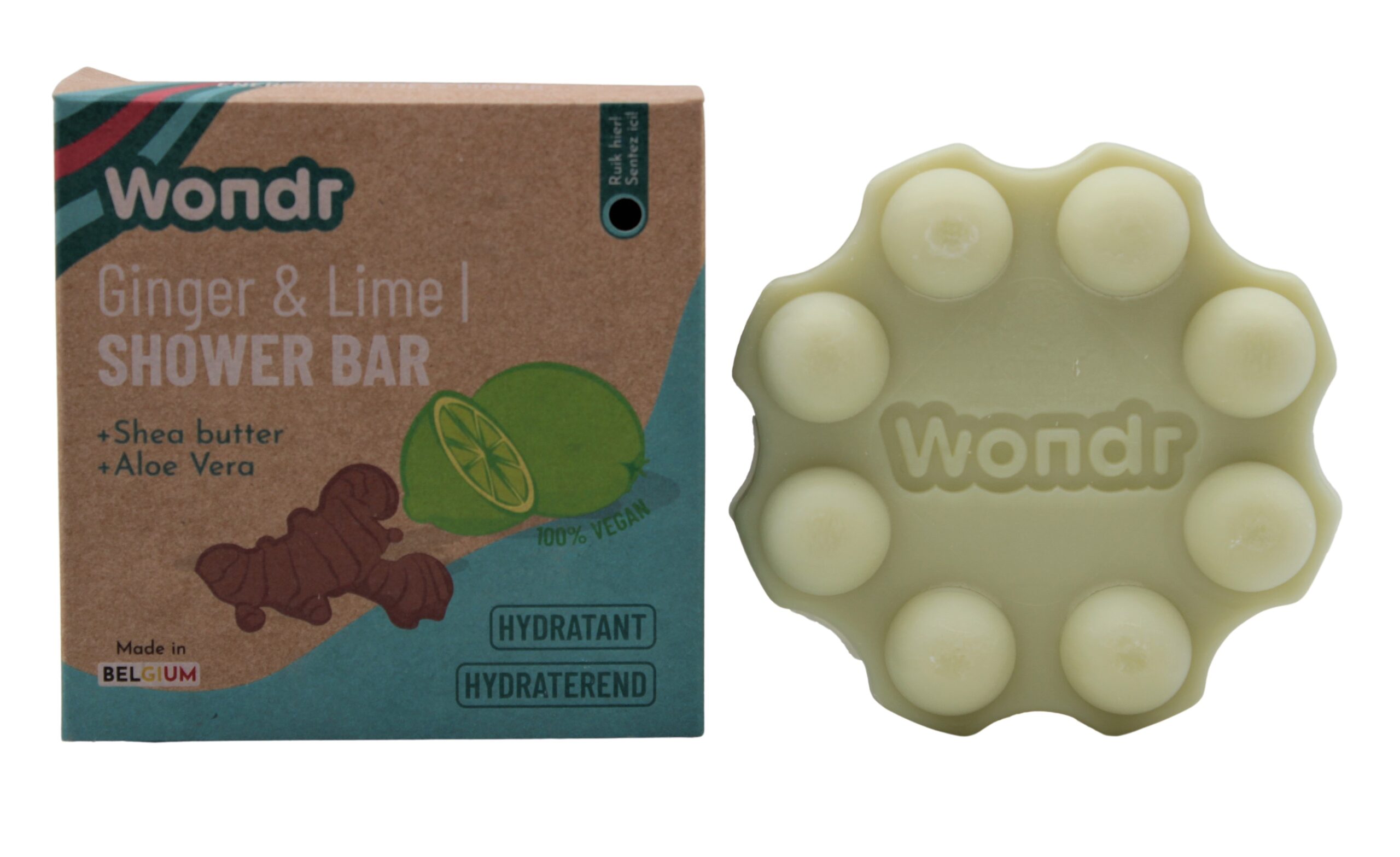 Wondr Shower Bar GINGER & LIME 110g F&uuml;r alle Hauttypen – Bild 1