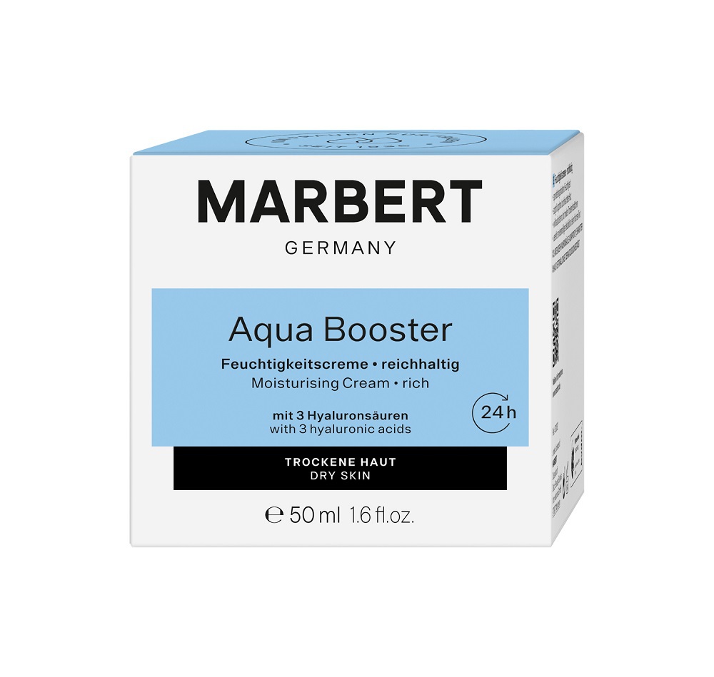 Marbert Aqua Booster - Feuchtigkeitscreme reichhaltig f&uuml;r trockene Haut 50ml mit 3 Hyalurons&auml;uren – Bild 1