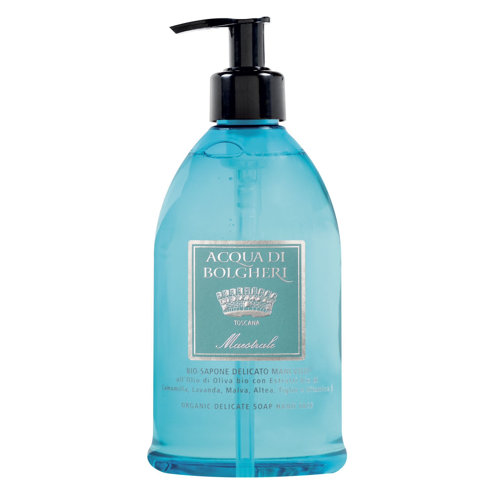 Dr. Taffi Acqua di Bolgheri Bio-Fl&uuml;ssigseife f&uuml;r Hand und Gesicht MAESTRALE – 500 ml