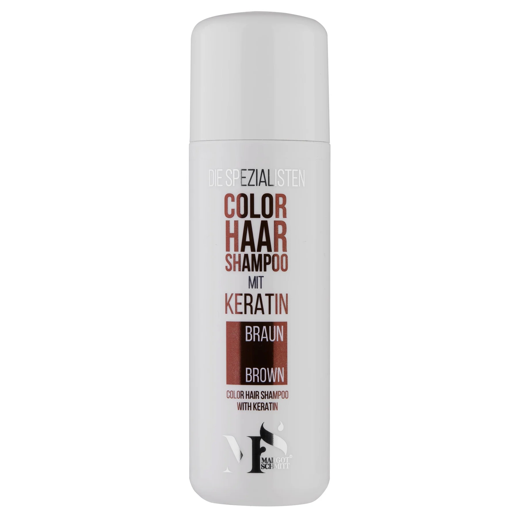 Margot Schmitt Die Spezialisten Color Haar Shampoo Braun mit Keratin – Farbpigment-Shampoo mit Collagen und Provitamin B5 200 ml