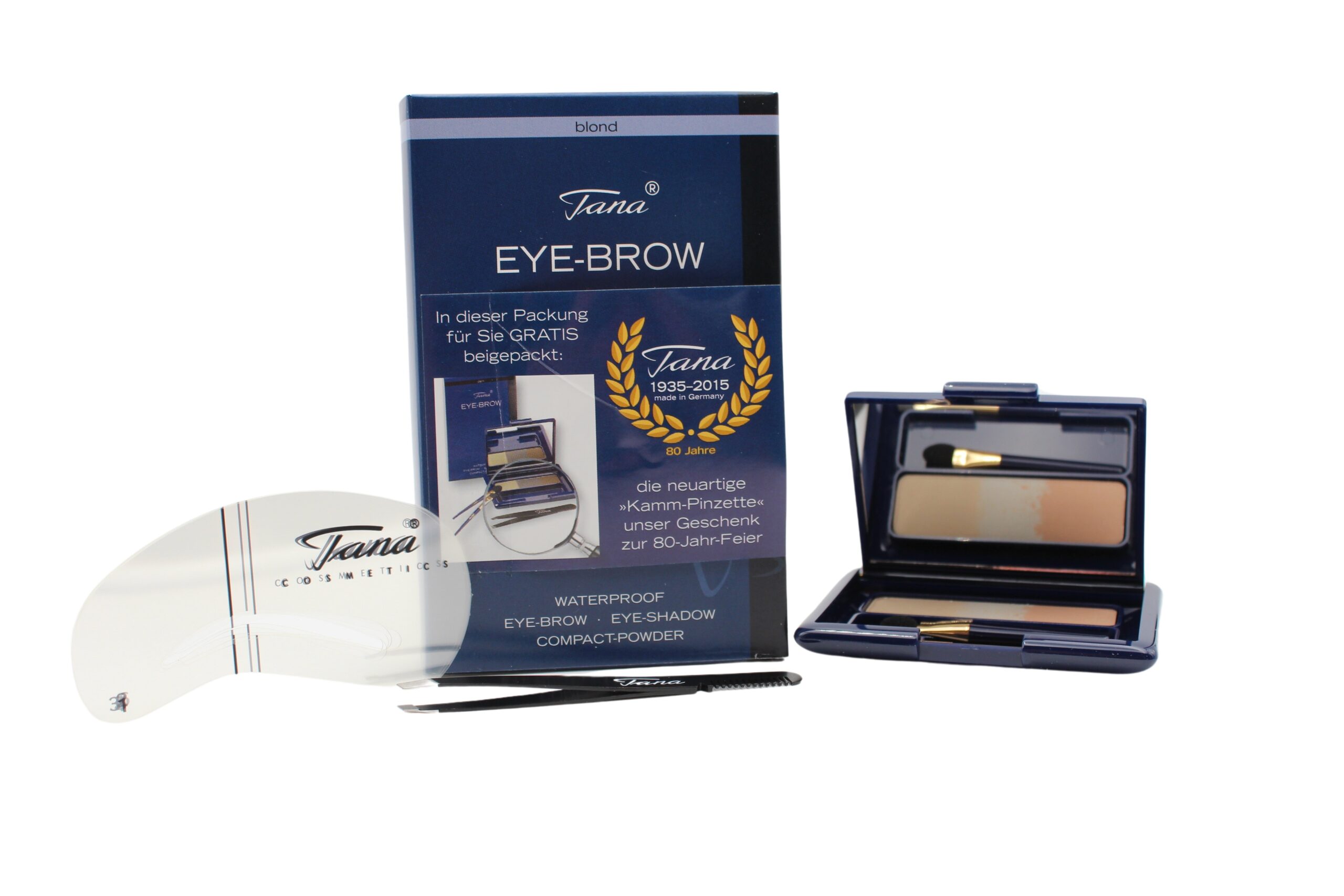 TANA Eye-brow Compact Powder Blond-Hell 8g waterproof – Bild 1