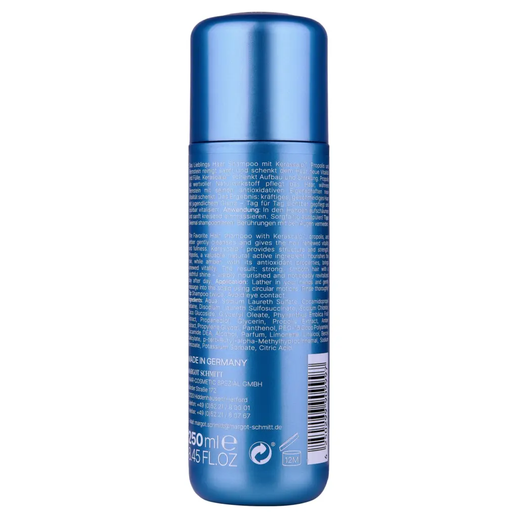 Margot Schmitt Das Lieblings Haar Shampoo mit Kerascalp™, Propolis und Bernstein 250ml