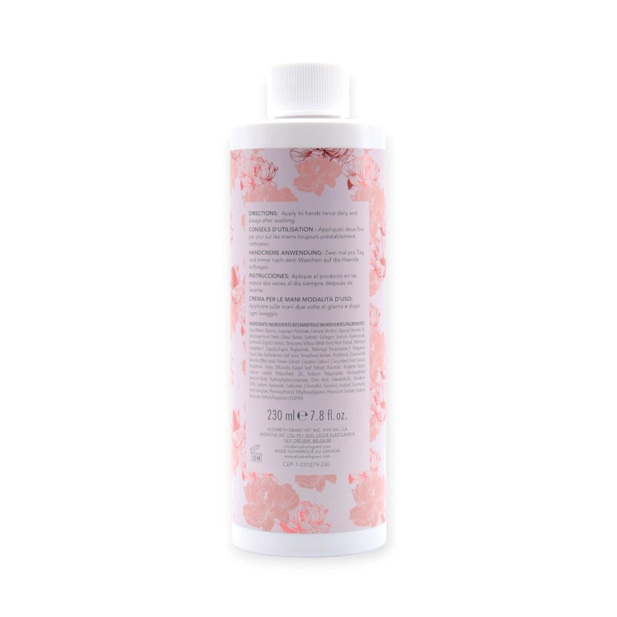 ELIZABETH GRANT Collagen Re-Inforce Handcreme 230 ml Inhaltstoffe