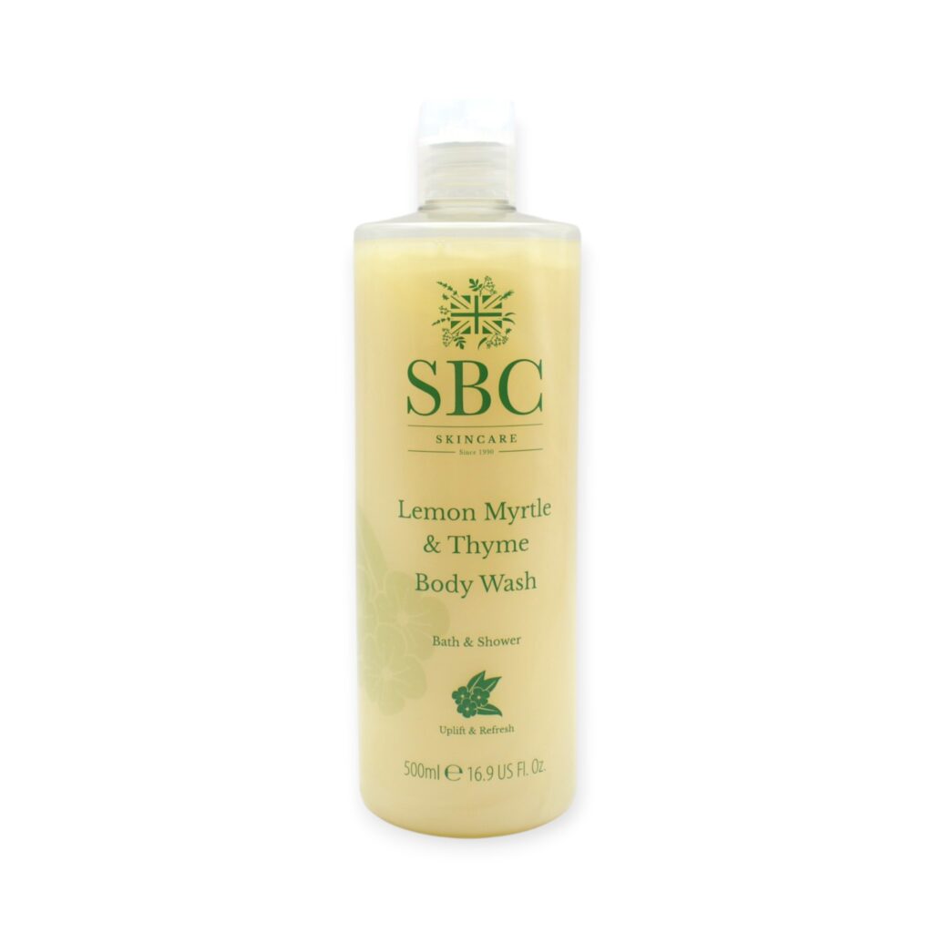 SBC Lemon Myrtle & Thyme Body Wash, 500 ml - Duschgel mit ätherischen Ölen & Macadamiaöl