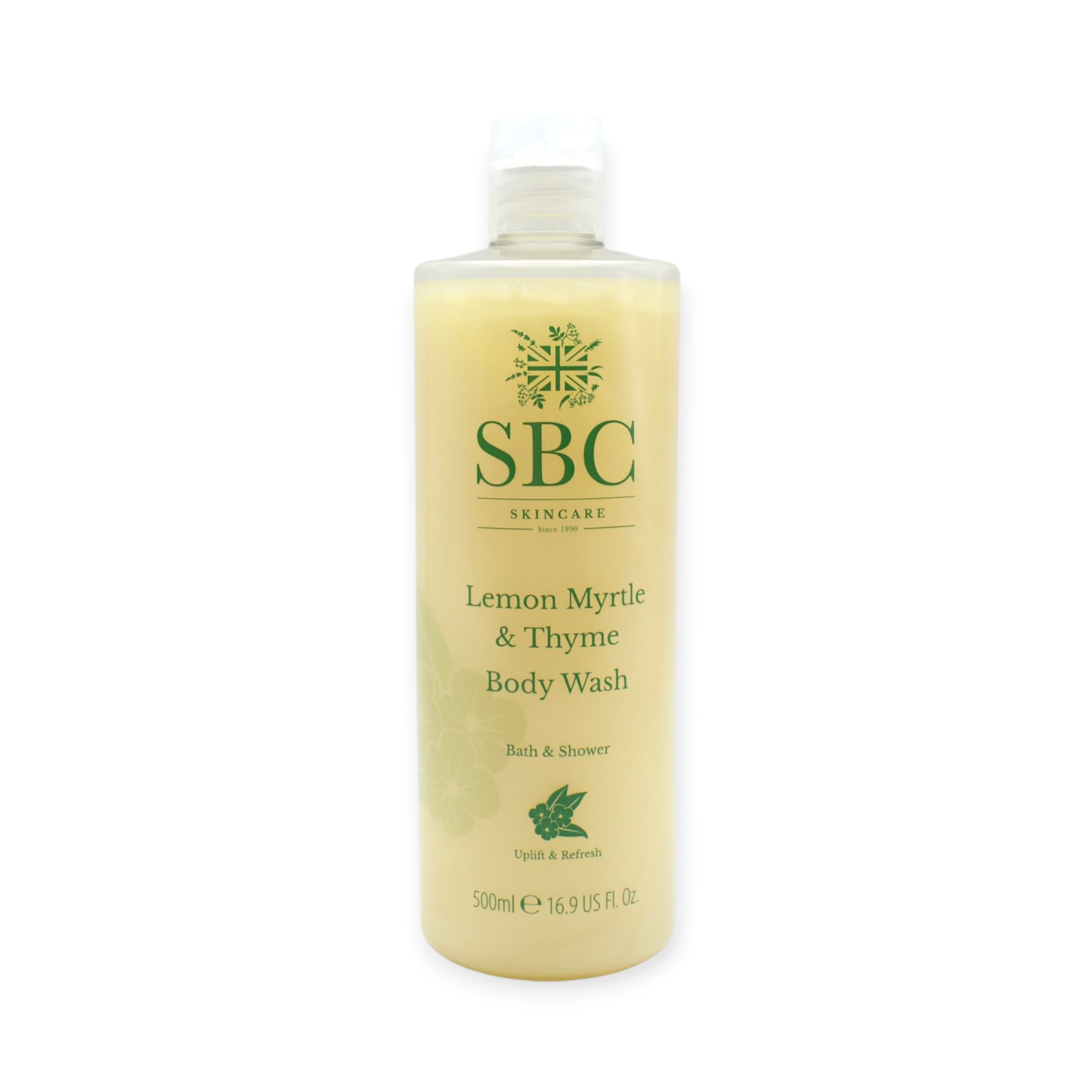 SBC Lemon Myrtle & Thyme Body Wash, 500 ml - Duschgel mit ätherischen Ölen & Macadamiaöl