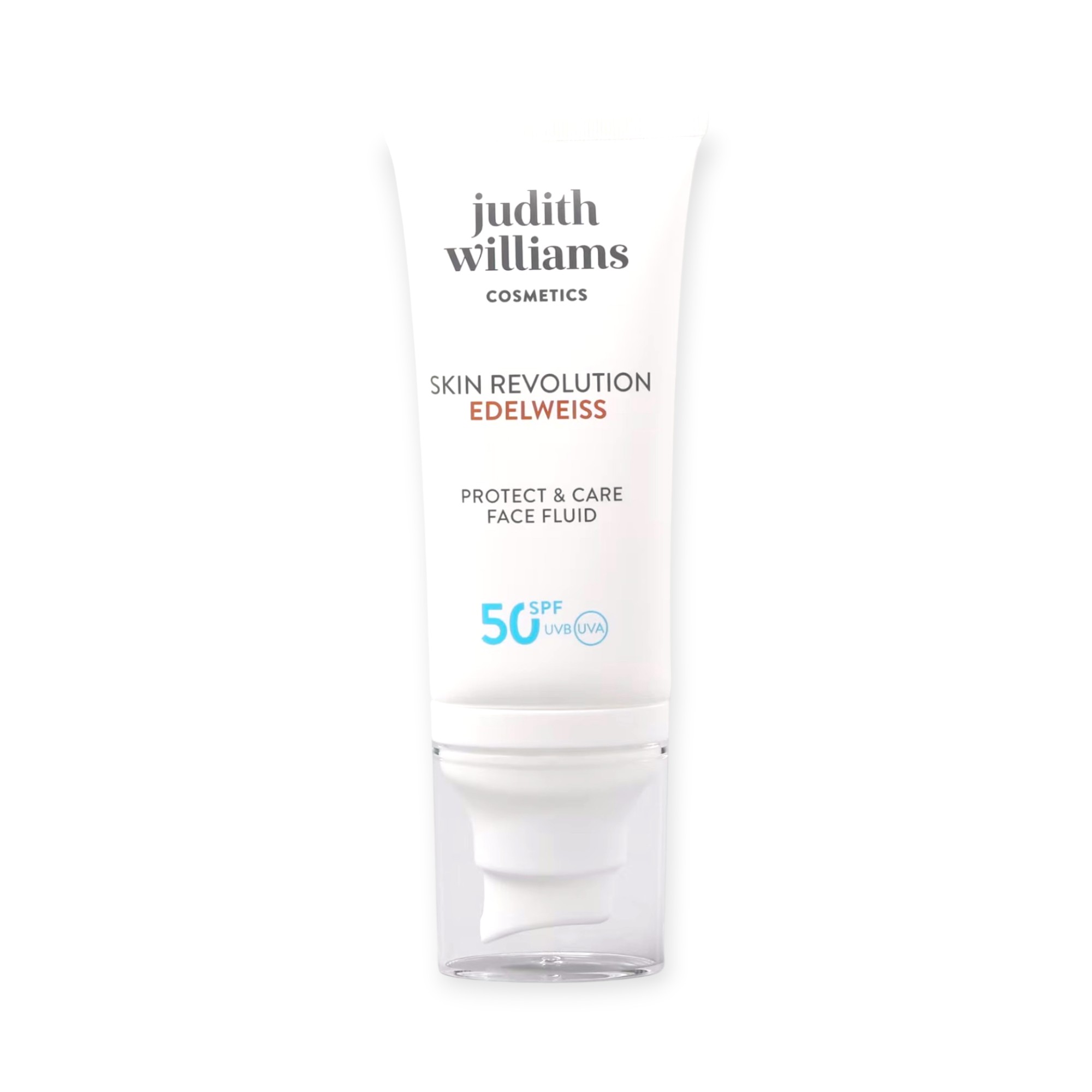 Judith Williams Edelweiss Protect & Care Face Fluid SPF 50 (50ml) – Bild 1
