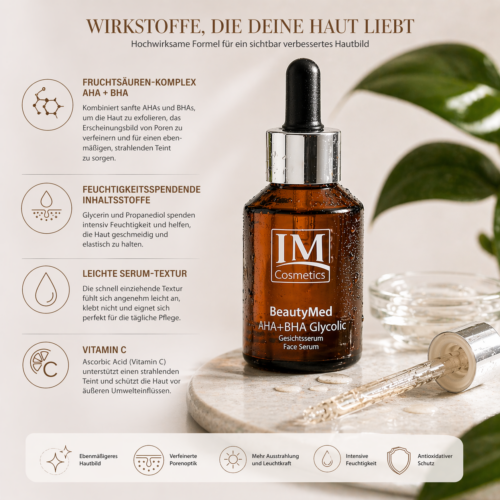 AHA+BHA Glycolic Serum Wirkstoffe
