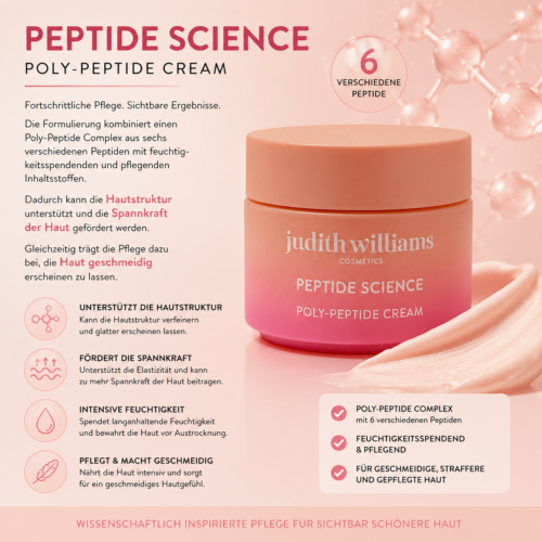 Judith Williams Peptide Science Poly-Peptide Cream 100 ml – Gesichtscreme mit Peptiden & Hyaluron