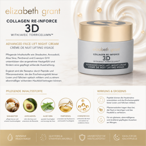 ELIZABETH GRANT Collagen Re-Inforce 3D Advanced Face Lift Nachtcreme, 50 ml