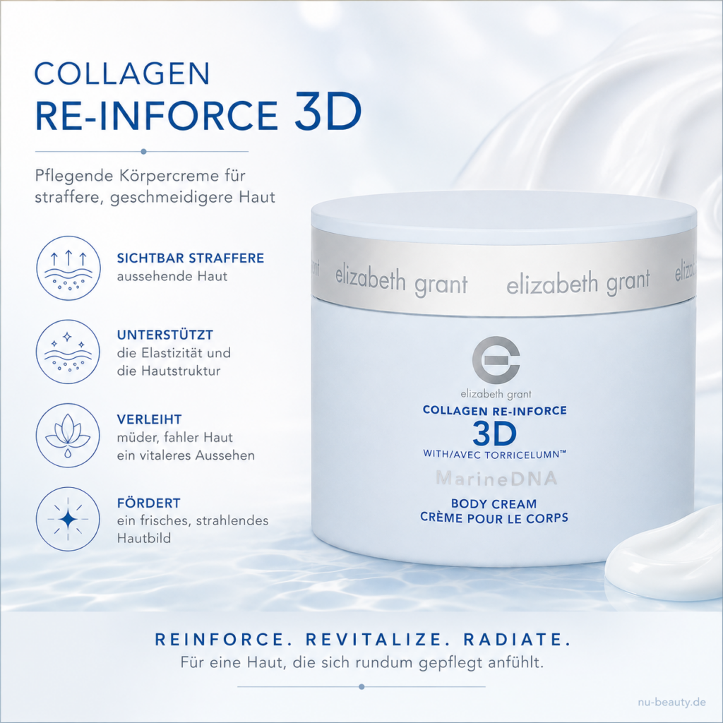 ELIZABETH GRANT Collagen Re-Inforce 3D Marine DNA Körpercreme 400 ml –  mit Kollagen, Hyaluronsäure, Torricelumn™ und Quinoa-Extrakt