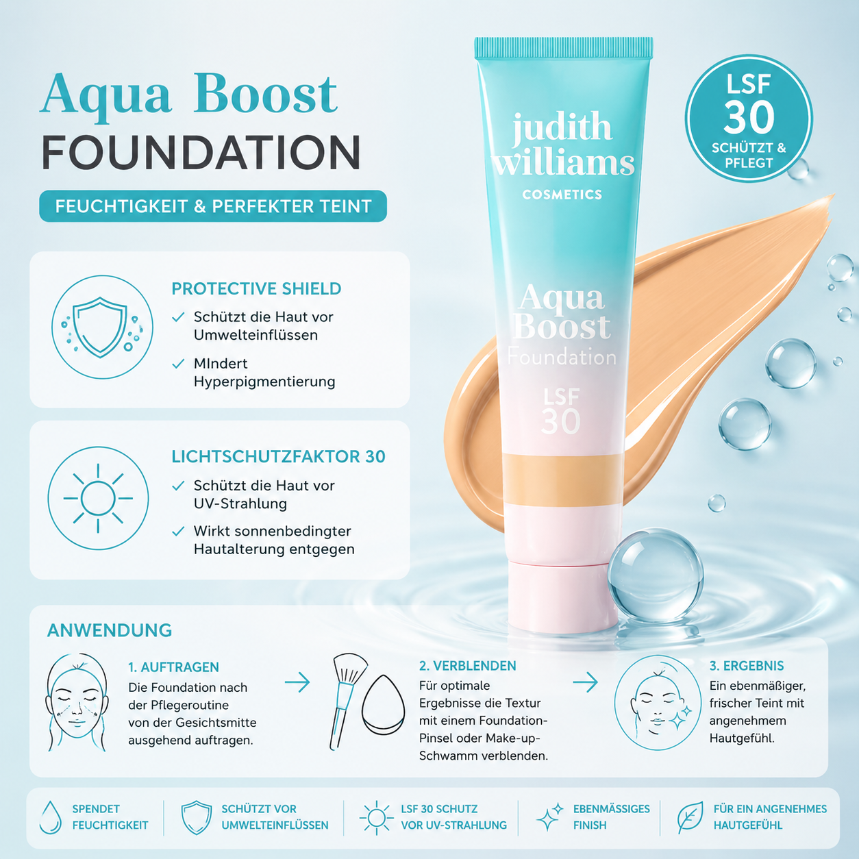 Judith Williams Aqua Boost Foundation LSF 30