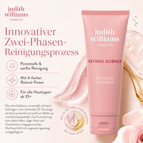 Judith Williams Retinol Science Gel To Oil Cleanser 100ml – Gesichtsreinigung mit Retinol und Bakuchiol