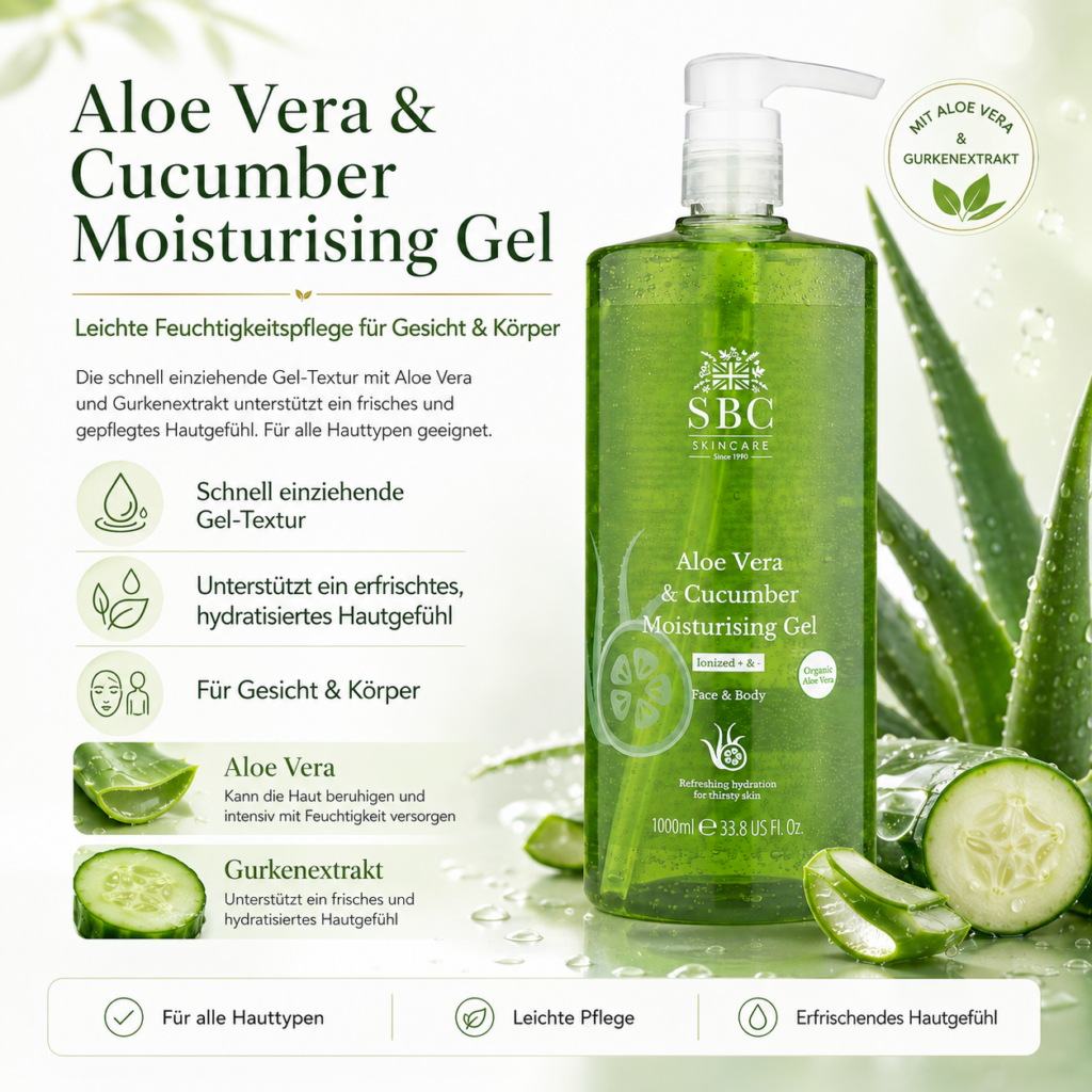 SBC Skincare Aloe Vera & Cucumber Moisturising Gel