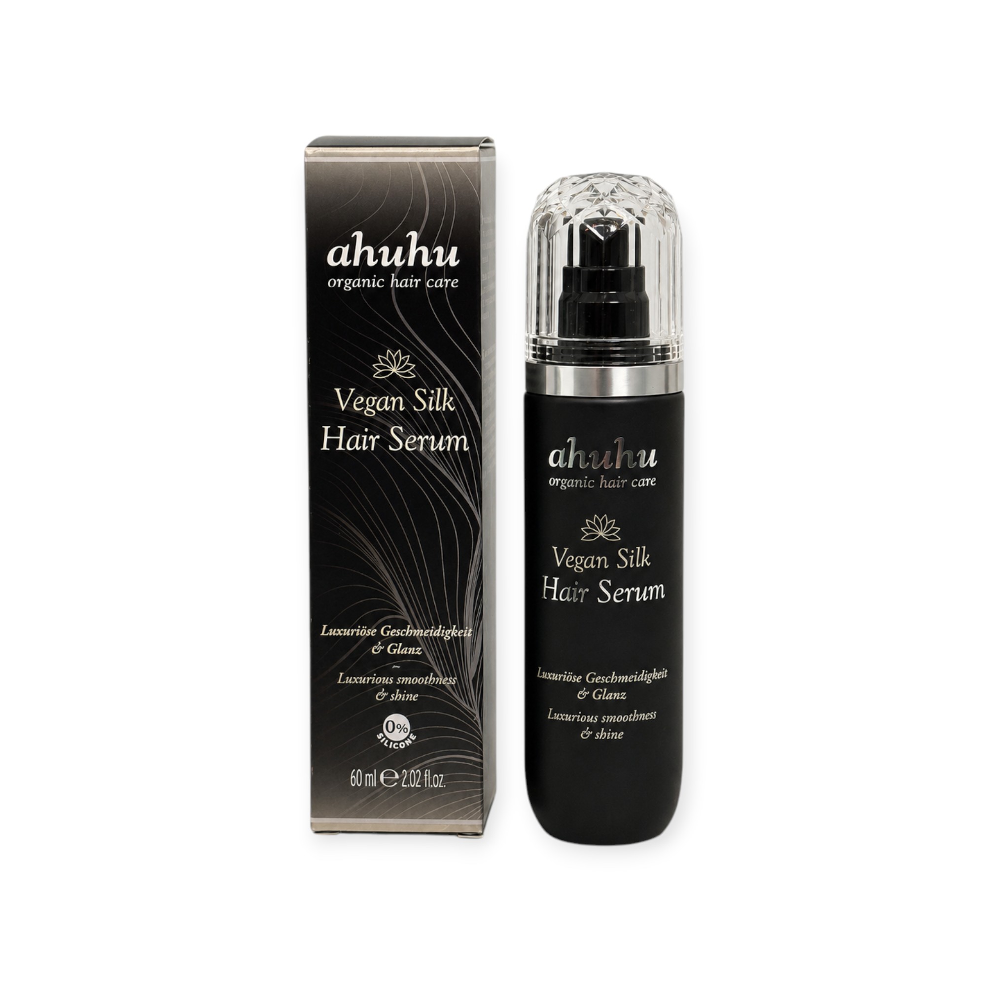 ahuhu Vegan Silk Hair Serum 60ml – pflegendes Haarserum mit veganen Seidenproteinen – Bild 1
