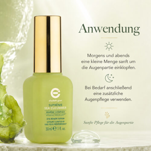 Elizabeth Grant Supreme Sea Cucumber Eye Renew Serum Anwendung