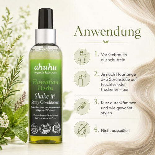 ahuhu Hawaiian Herbs Shake It! Spray Conditioner