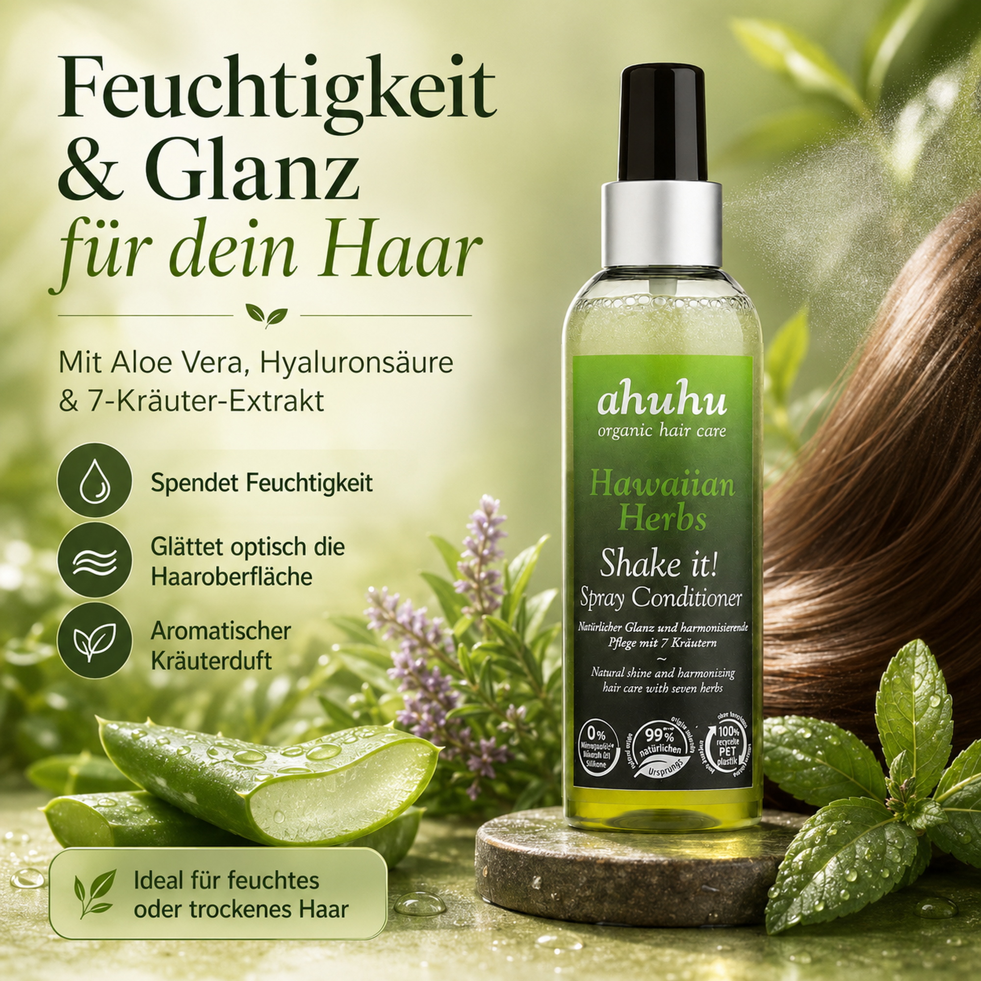 ahuhu Hawaiian Herbs Shake it Spray Conditioner