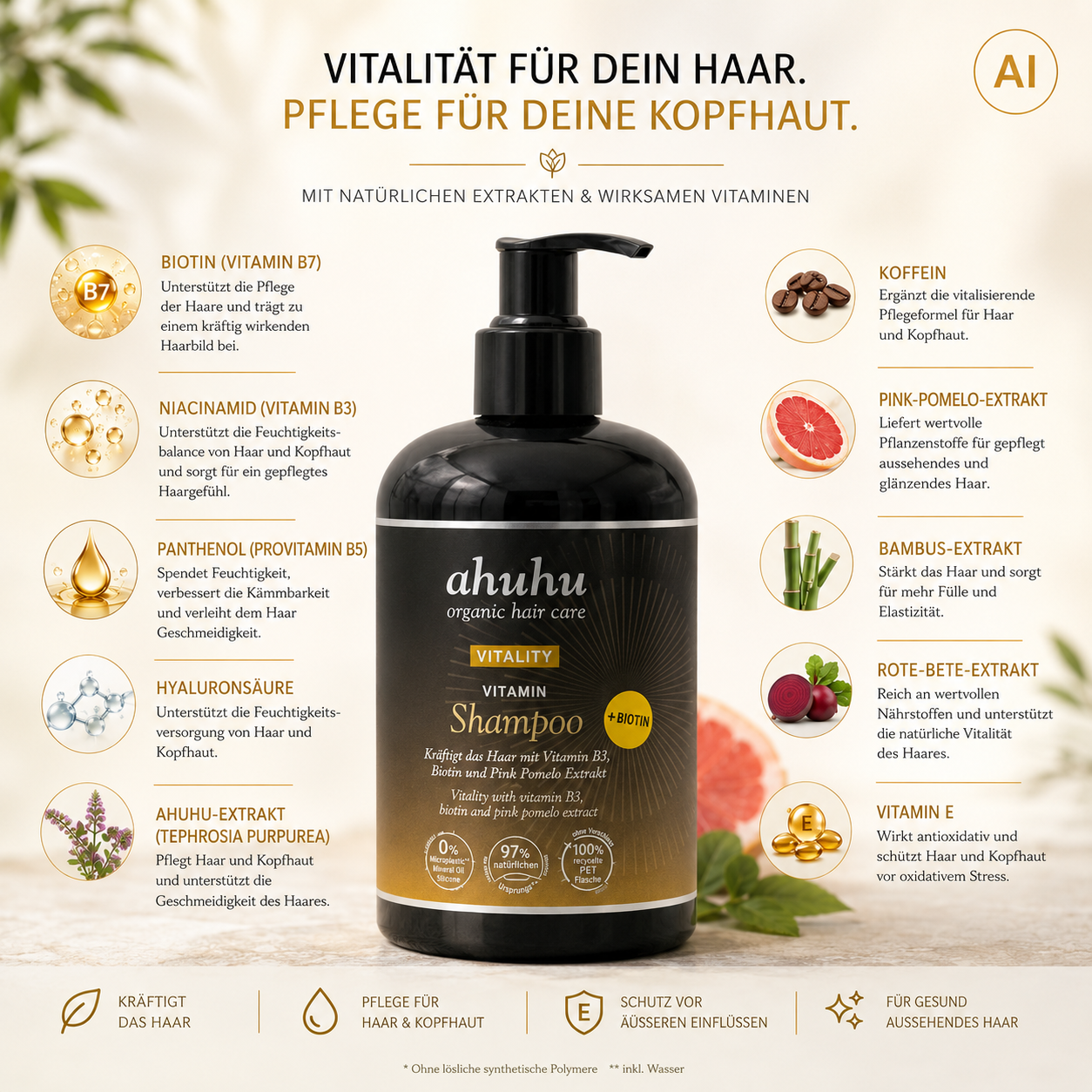 Die wichtigsten Inhaltsstoffe auf einen Blick: