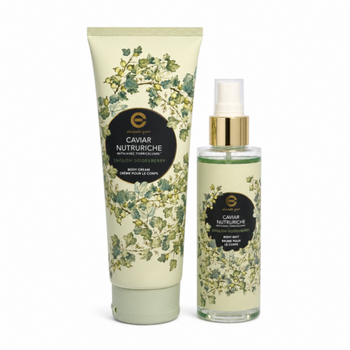 ELIZABETH GRANT Caviar Nutruriche English Gooseberry Body Mist, 150 ml + Body Cream 240ml