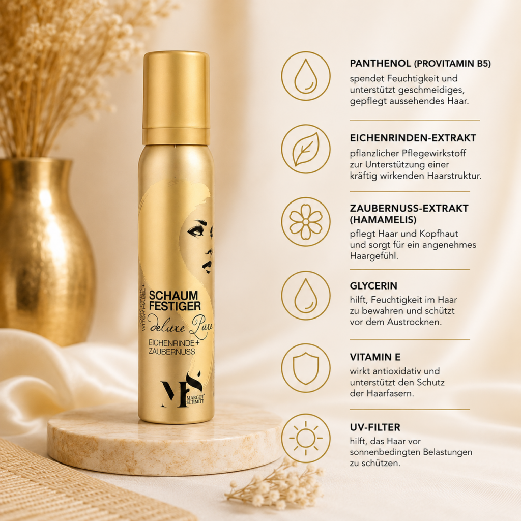 Margot Schmitt Deluxe Pure Schaumfestiger Eichenrinde + Zaubernuss 100ml