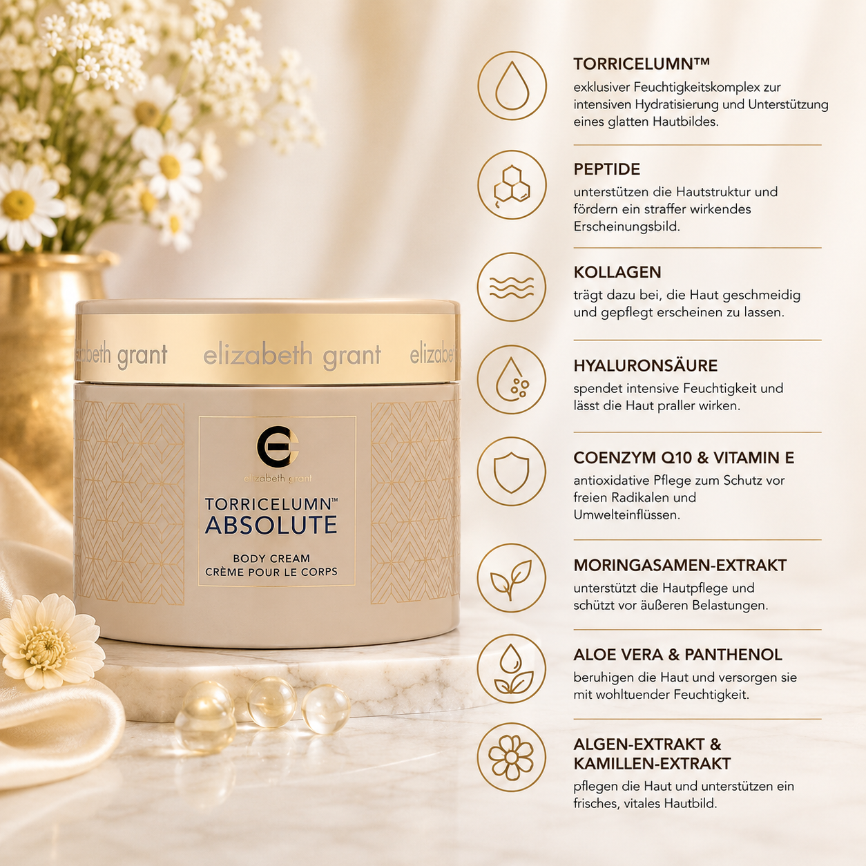 Elizabeth Grant Torricelumn Absolute Body Cream Vintage Edition 400ml