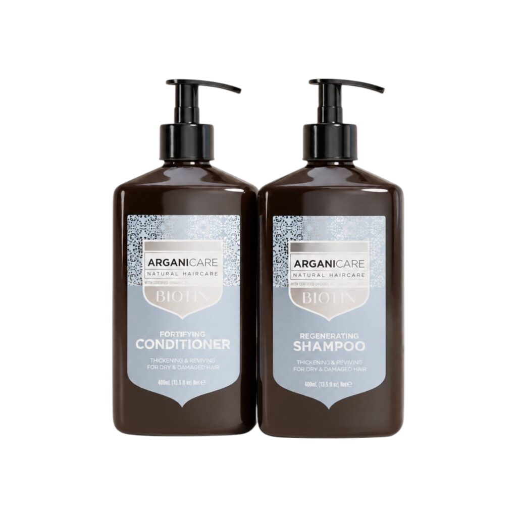 Arganicare Natural Hair Care BIOTIN Revitalizing Shampoo 400ml & Conditioner 400ml